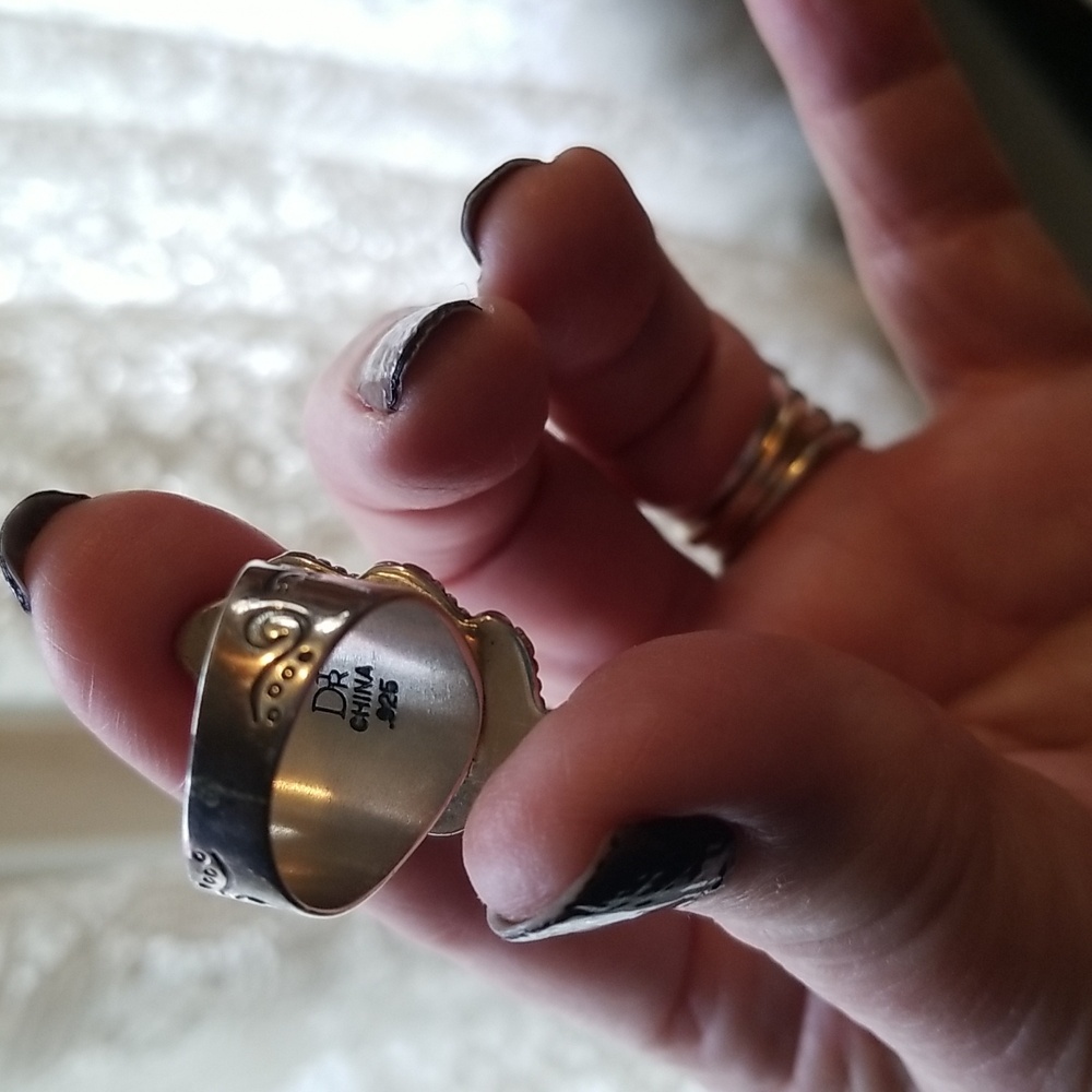 Silver and Jasper stone Ring - Picture 9 of 11